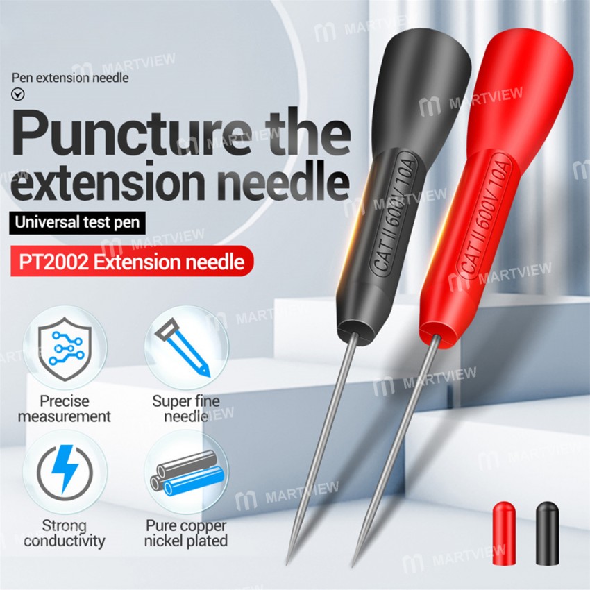 Aneng PT2002 600V 10A Non-destructive Elongated Superfine Needles Tips for Digital Multimeter - 2Pcs