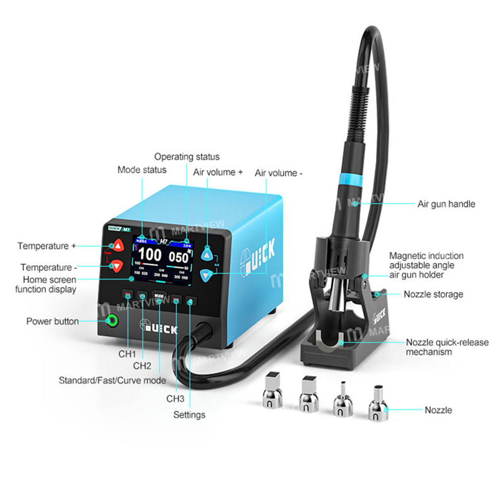 quick m7-1000w-9-channel-hd-digital-display-intelligent-hot-air-gun-desoldering-station-6