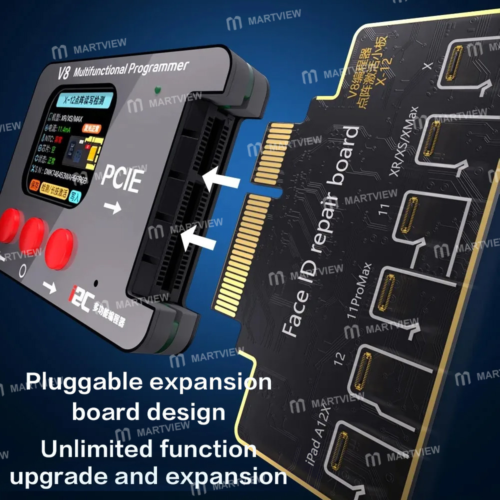 i2c v8-dot-matrix-smart-programmer-supports-face-dot-matrix-repair-for-iphone-x-to-17pm-8
