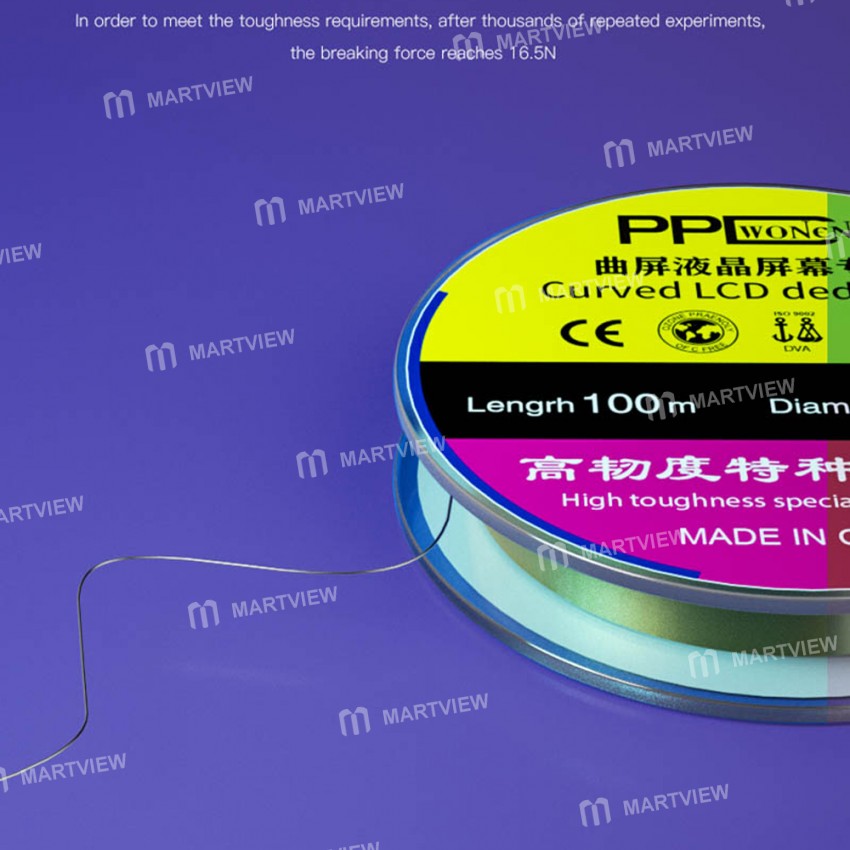 PPD High Toughness Nano Special Diamond Wire for Phone LCD / OLED Screen Cutting Separation