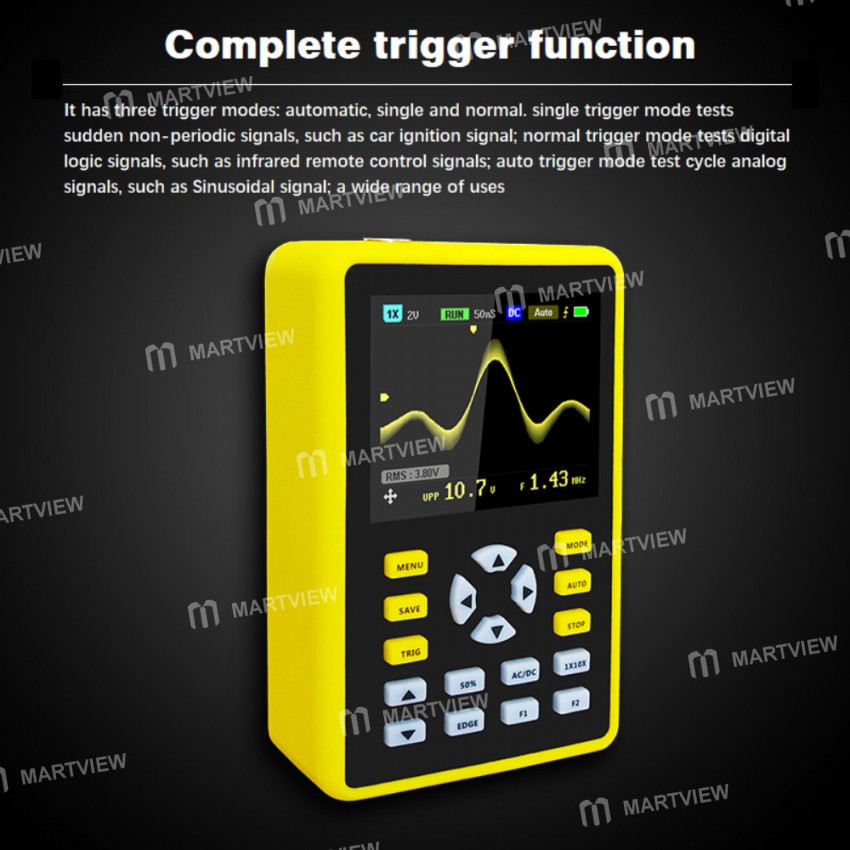 Fnirsi-5012H Portable Digital Oscilloscope 500MS / s Sampling Rate 100MHz Analog Bandwidth