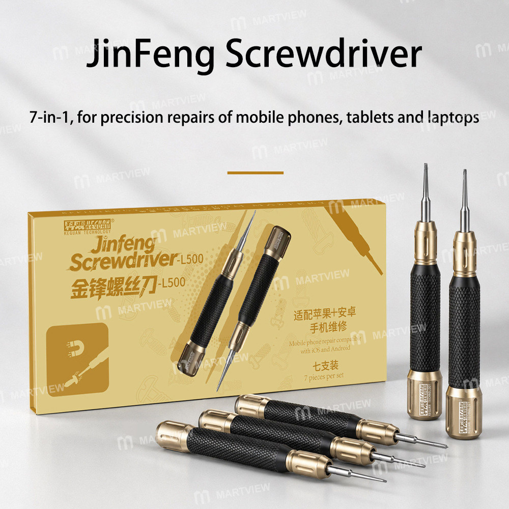 keguan l500-jinfeng-7-in-1-s2-alloy-magnetic-precision-screwdriver-set-for-phone-tablet-laptop-repai
