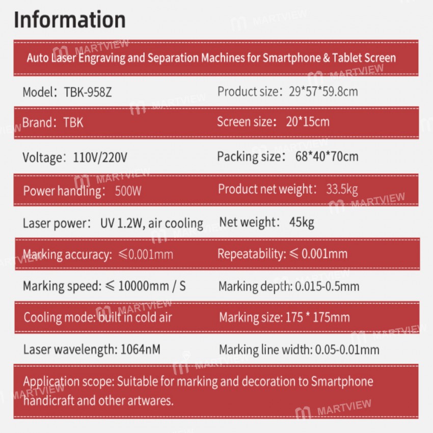 TBK958Z Ultraviolet Laser Screen Dismantling Laser Cutting Engraving and Marking Machine