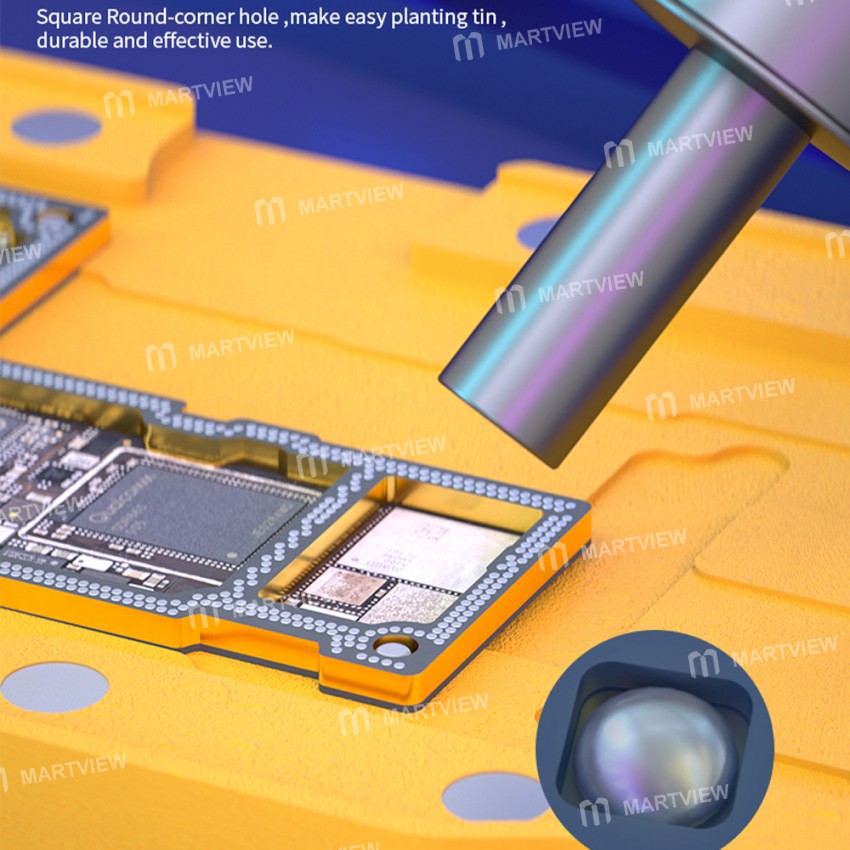 B&R IP-A10 10-in-1 Middle Layer Stencil Planting Tin Platform for iPhone X-12 Pro Max Motherboard