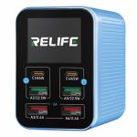 relife q4-72w-6-port-dual-pd-qc-smart-color-screen-fast-charger-with-smart-sleep-mode-2
