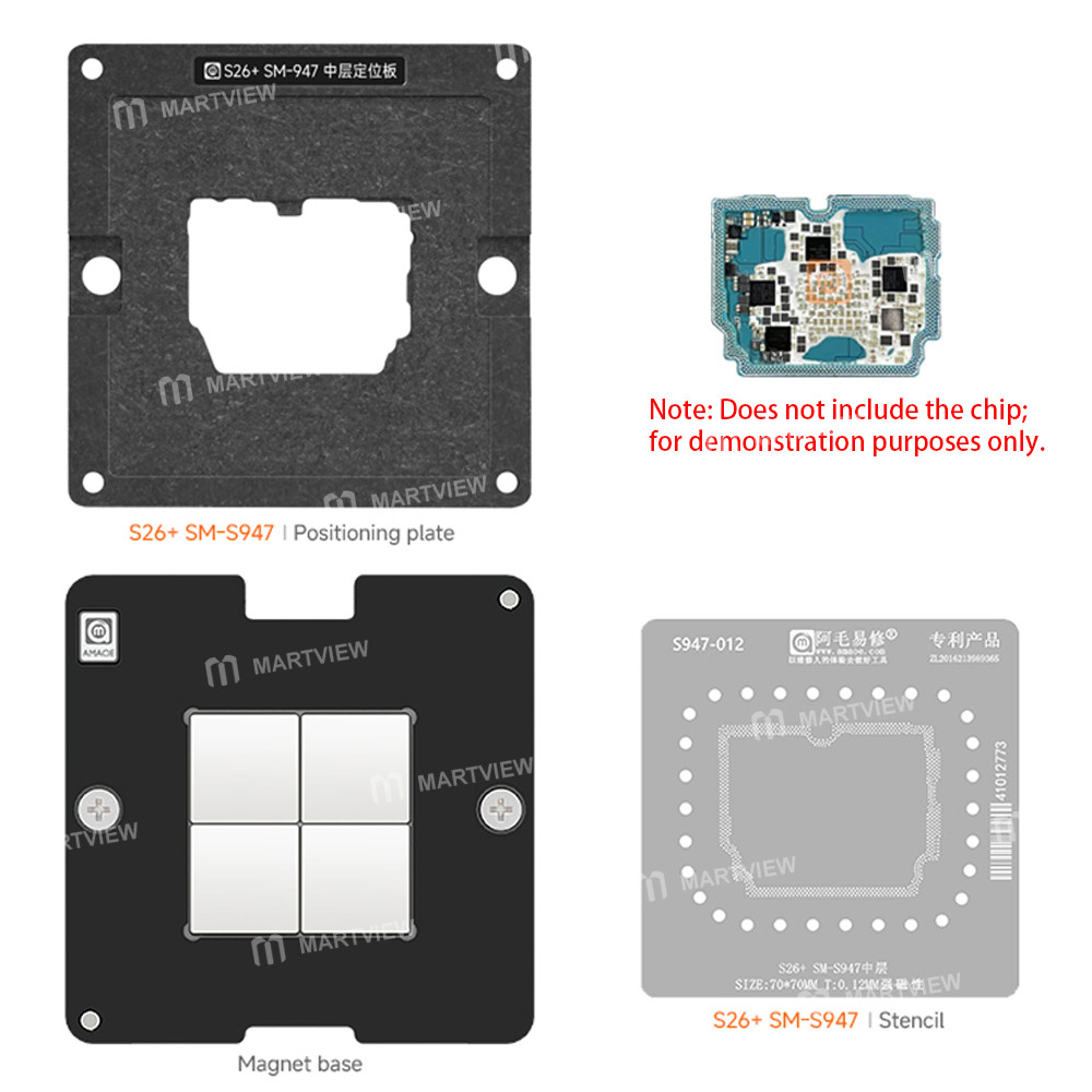 amaoe s26-sm-s947-middle-layer-bga-reballing-stencil-platform-set-for-samsung-s26-plus-sm-s947-2