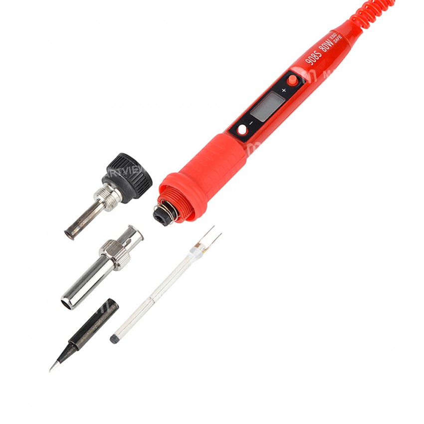JCD 908S 80W LCD Adjustable Temperature Solder Welding Electric Soldering Iron with Soldering Iron T