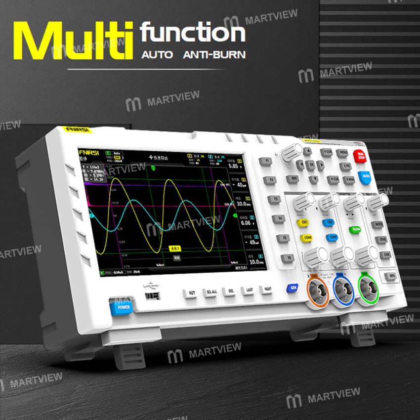 Fnirsi-1014D Portable Oscilloscope 2 In 1 Dual Channel Input Signal Generator 100MHz* 2 Ana-log Band