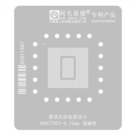 Amaoe 0.15mm Renesas R-Car H3 R8A77951 Car Host IC Chip BGA Reballing Stencil