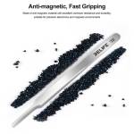 relife t2-extended-anti-magnetic-flat-round-tip-tweezers-for-smd-electronics-component-handling-9