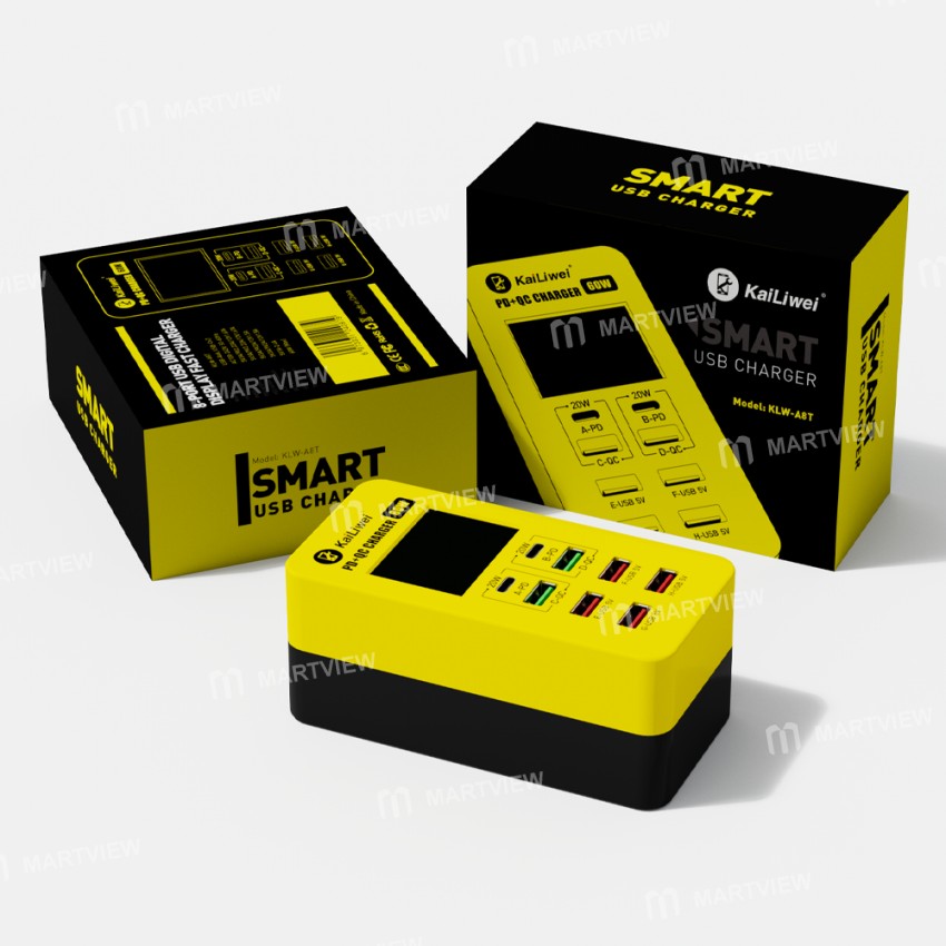 kailiwei klw-at8-8-port-intelligent-pdqc-30-usb-quick-charger-with-led-display-5