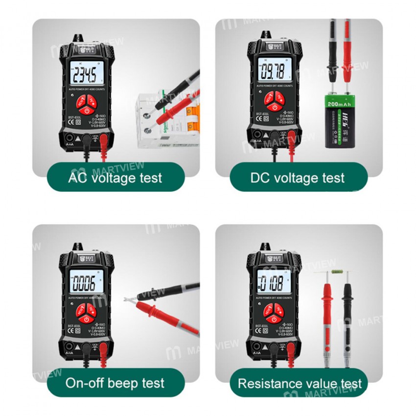 BST-831L High Precision NCV Full Automatic Digital Multimeter with LED Lighting