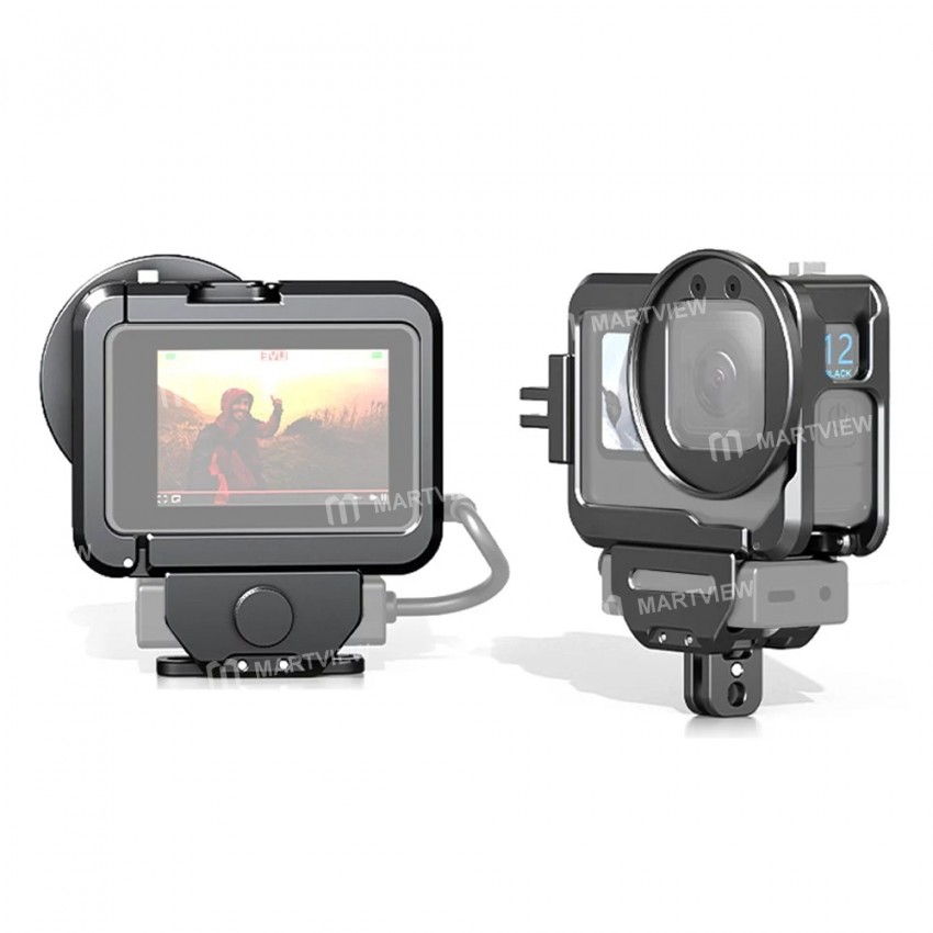 action camera-video-cage-metal-vlog-case-protective-housing-7
