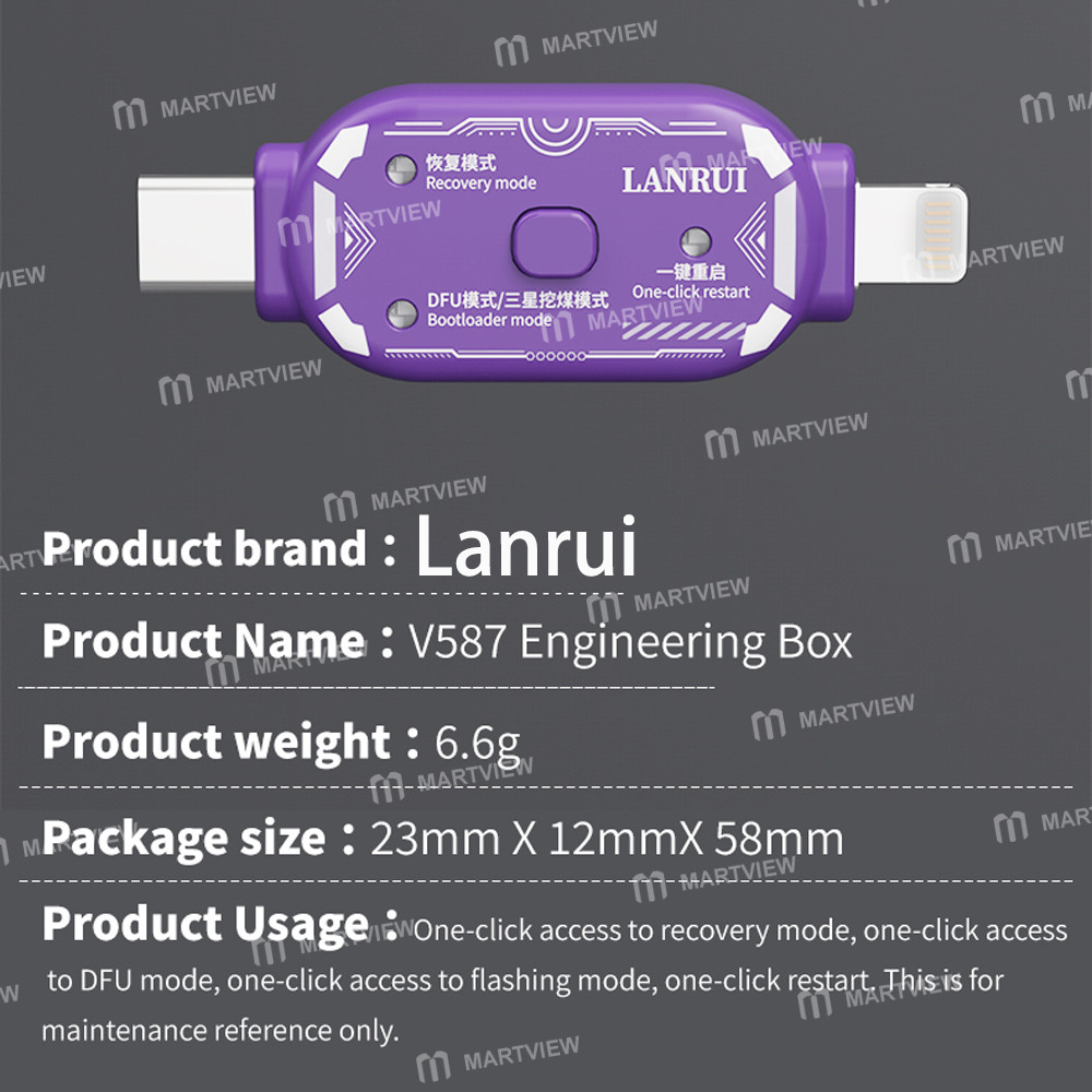 lanrui v587-lightning-type-c-engineering-box-for-entering-dfu-recovery-samsung-mining-modes-12
