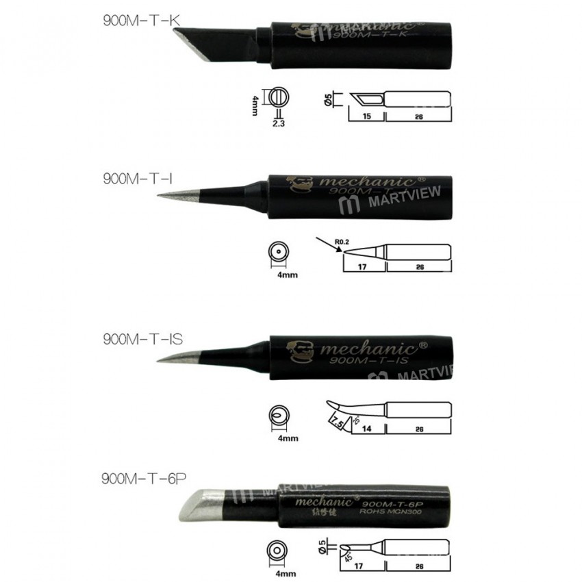 Mechanic High Quality 900MT 936 Lead-free Anti-static Solder Iron Tip Iron Head