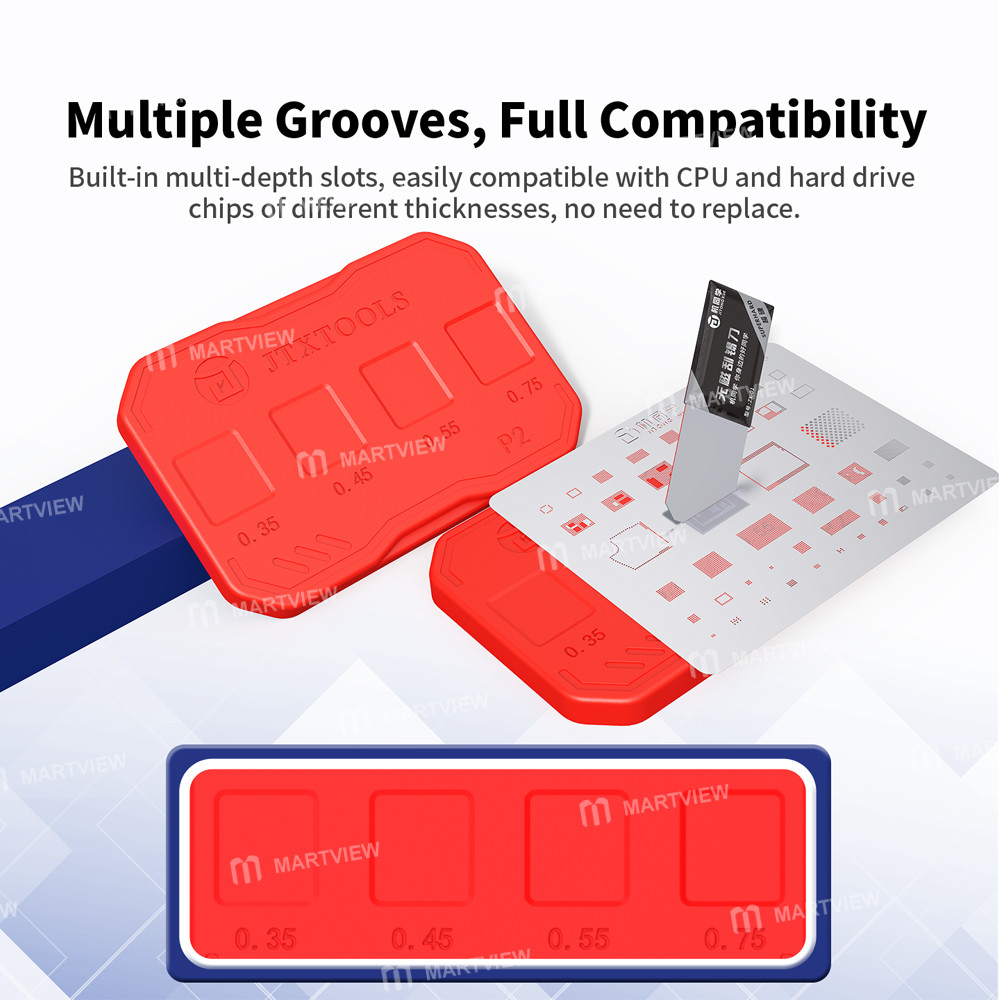 jtx p2-multiple-sizes-high-temperature-resistant-solder-paste-silicone-pad-for-cpu-ic-repair-7