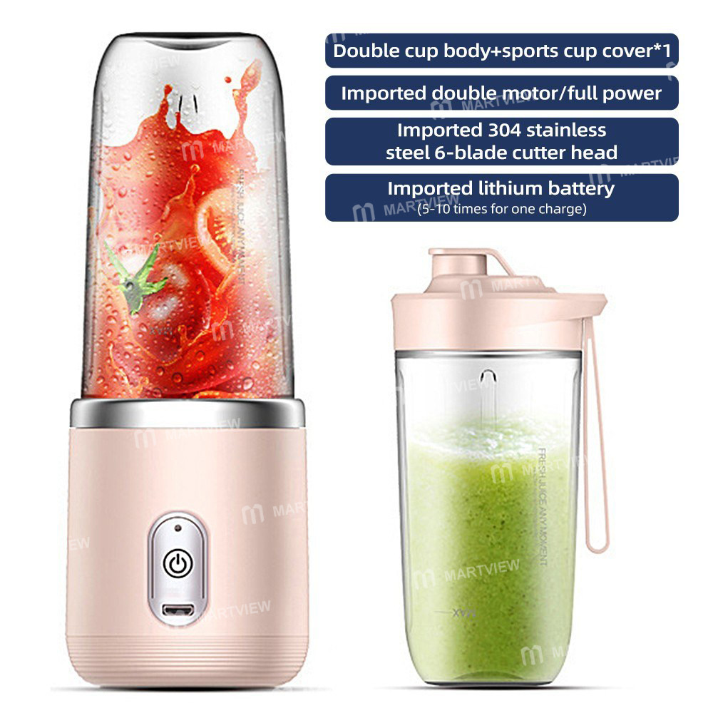 mini mixer-40w-juice-blender-personal-size-portable-rechargeable-usb-double-cup-pink-14