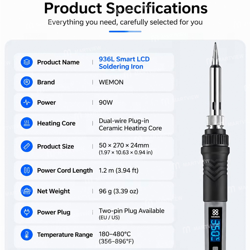 wemon 936l-90w-high-power-smart-digital-display-electric-soldering-iron-11