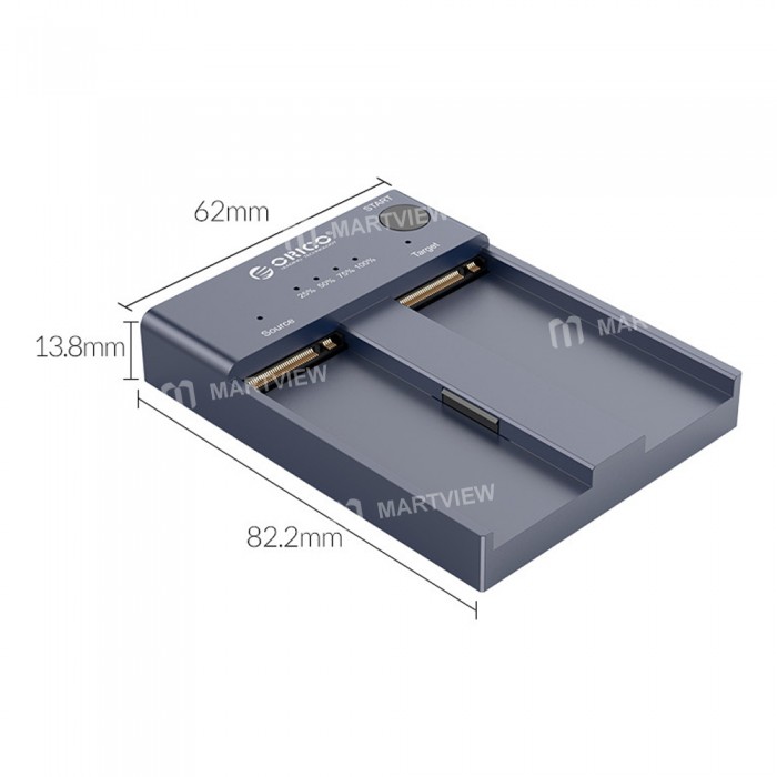 Orico M2P2-C3-C Dual Bay M.2 NVMe SSD Multi-disk Copy Docking