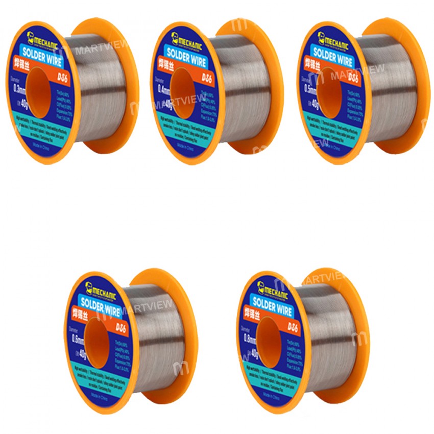 Mechanic DS6 0.3 / 0.4 / 0.5 / 0.6 / 0.8mm No-clean 40g Rosin Core Welding Tin Wire
