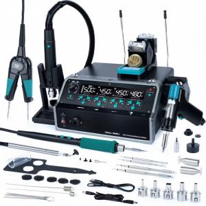 Yihua 948D-IV 1410W 5-in-1 Hot Air Gun + C245 Soldering Iron + Tweezers Iron + Suction Tin Gun Rework Station