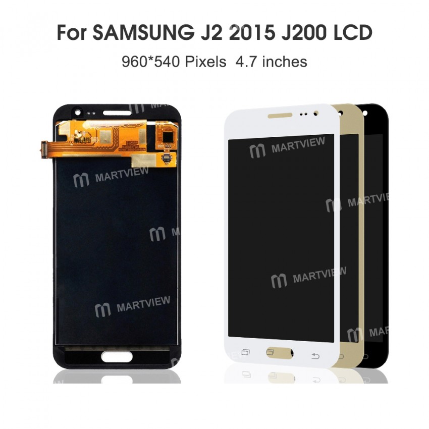TFT LCD Display Touch Screen Digitizer Assembly Replacement for Samsung Galaxy J2 2015 J200F - White