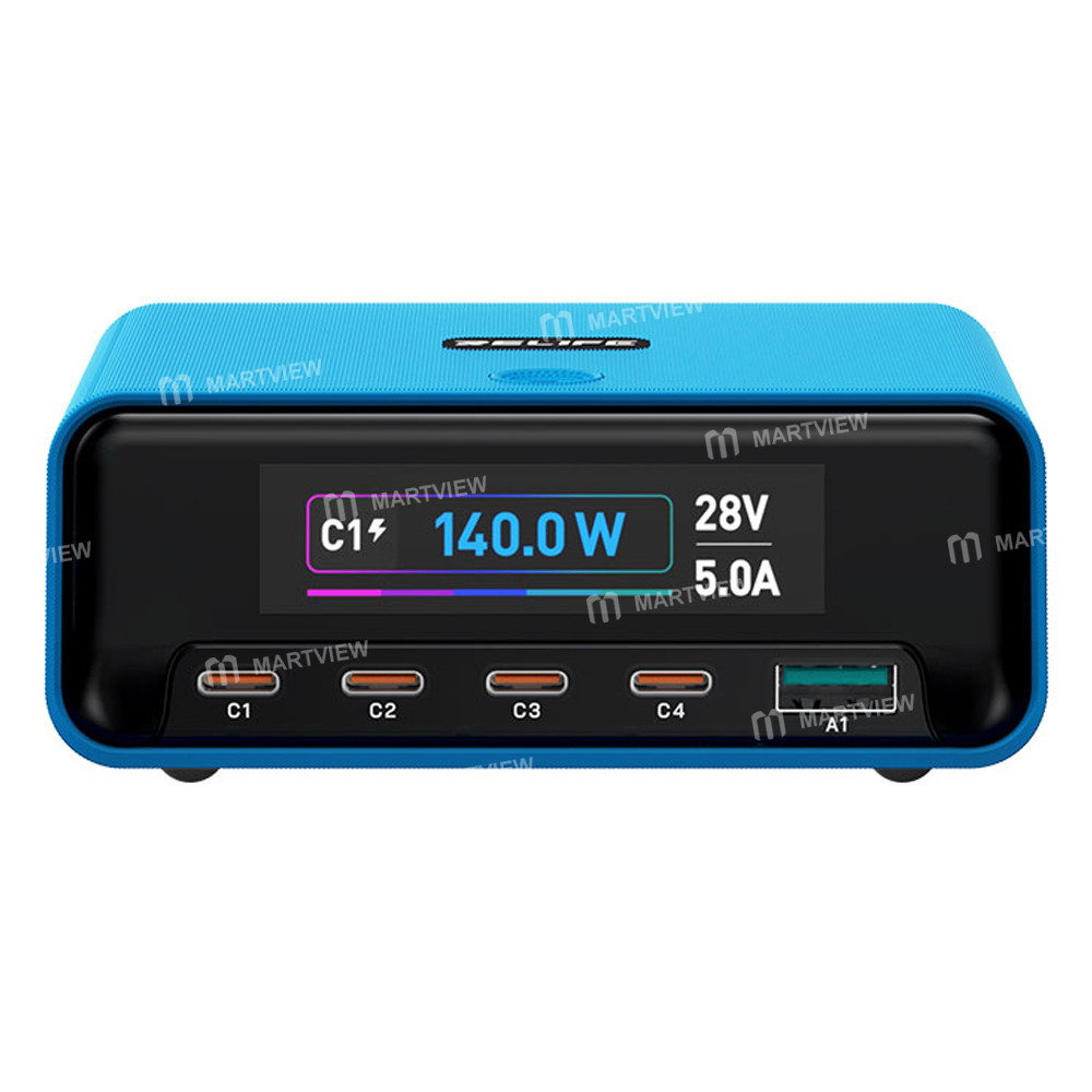 relife q8-165w-gan-intelligent-multi-port-digital-display-charger-up-to-140w-single-port-output-4