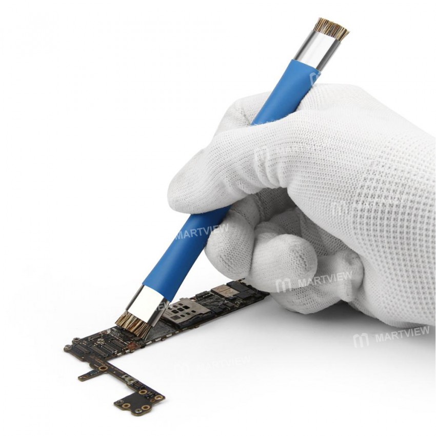 Anti-Static Double Head Insulation Repair Hard Brush for Mobile Phone Motherboard
