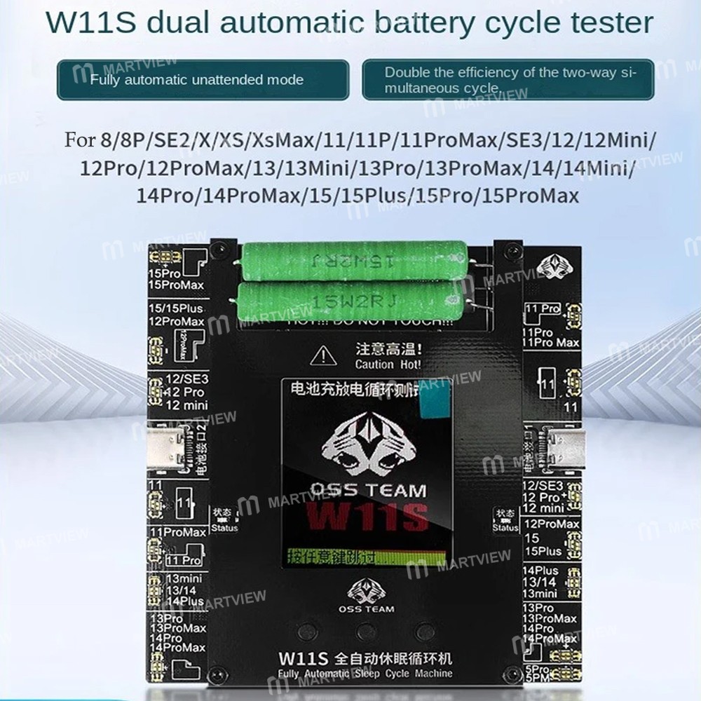 oss team-w11s-dual-channel-automatic-battery-cycle-tester-for-iphone-8-to-15pro-max-2