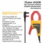 Fluke i400E 1~400A AC Current Digital Clamp Multimeter with Dual Banana Jacks