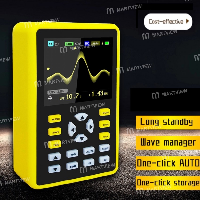 Fnirsi-5012H Portable Digital Oscilloscope 500MS / s Sampling Rate 100MHz Analog Bandwidth