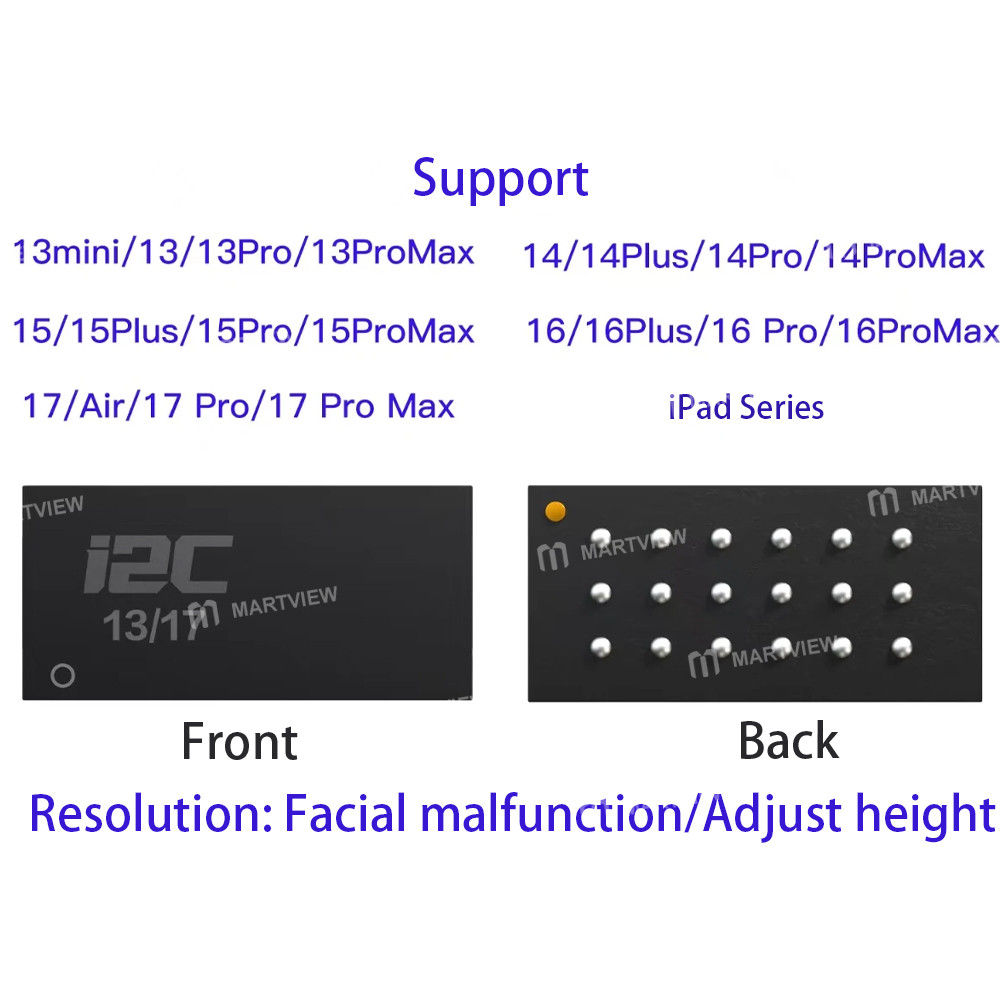 i2c face-repair-integrated-dot-matrix-ic-chip-for-iphone-x-to-17pro-max-ipad-series-3