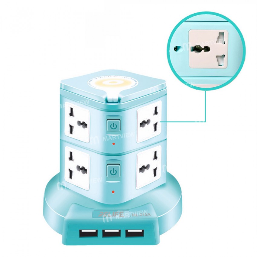 relife rl-313a-10a-multi-function-smart-power-socket-with-3-usb-fast-charge-port-1