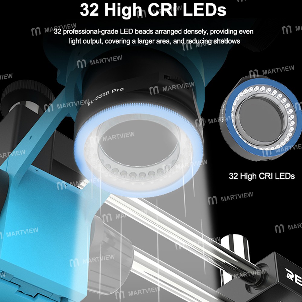 relife rl-033e-pro-dual-polarized-anti-reflective-adjusts-brightness-microscope-light-source-11