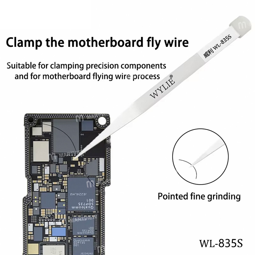 wylie wl-835s-insulating-anti-static-ceramic-tweezers-for-pcb-soldering-repair-2