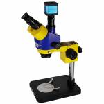 MECHANIC MC75T-B1 7-45X Trinocular Stereo Microscope With Camera Display Big Base Extension Holder L