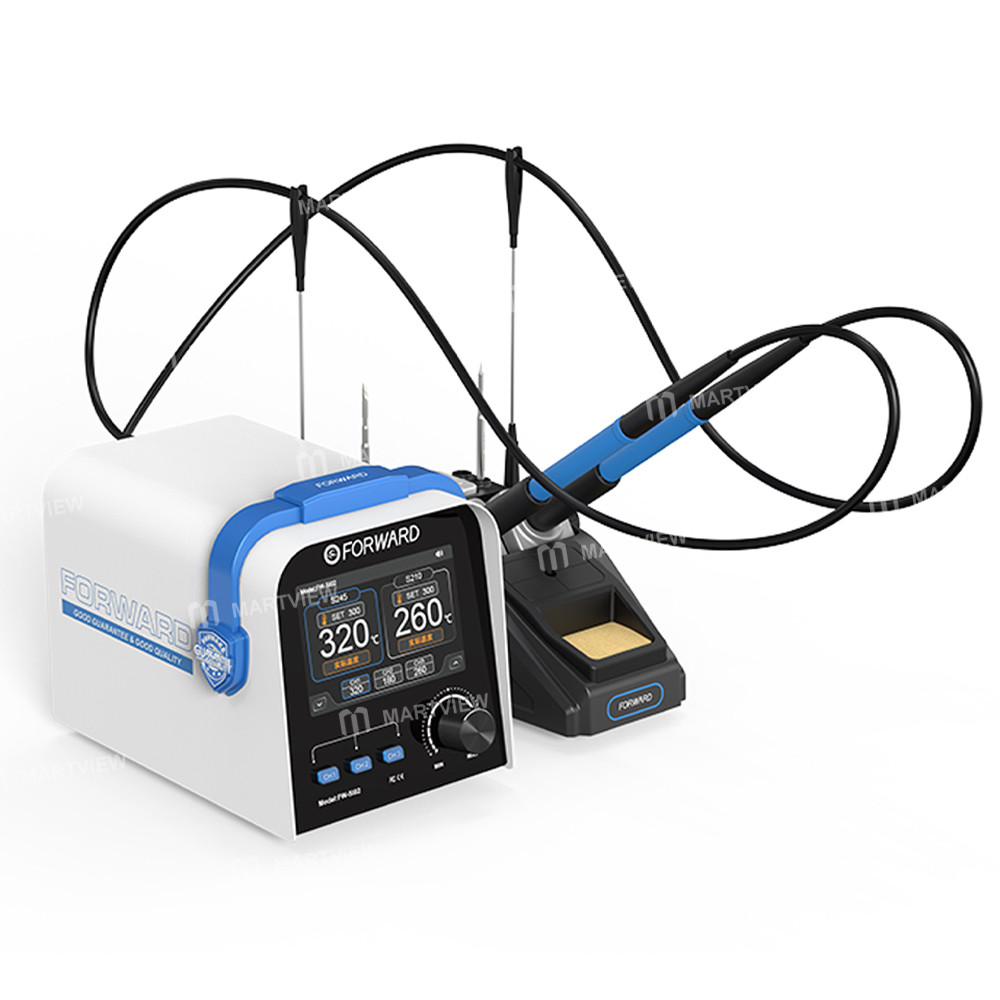 forward fw-si02-c210-c245-dual-station-adjustable-temperature-digital-display-soldering-station-2
