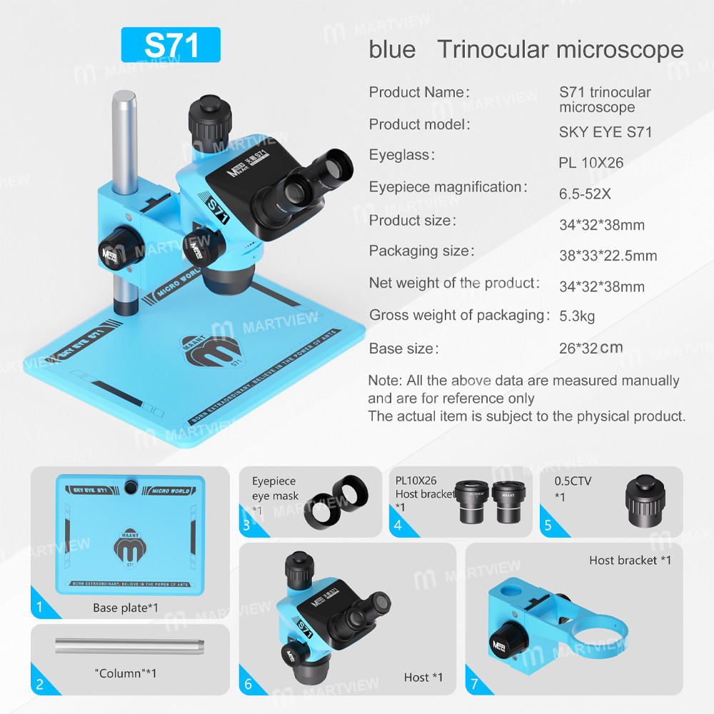maant s71-65-52x-synchronous-zoom-trinocular-stereo-microscope-with-big-aluminum-alloy-base-9
