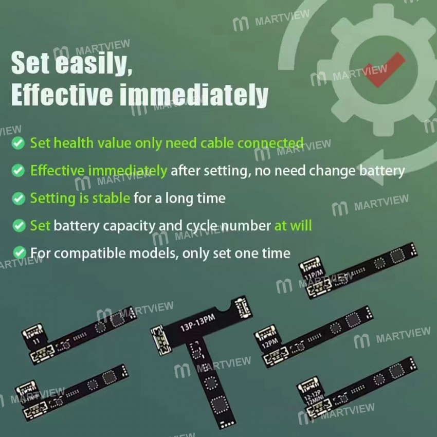 dlzx r200-s300-s800-extended-battery-repair-flex-cable-for-iphone-11-to-13pro-max-9