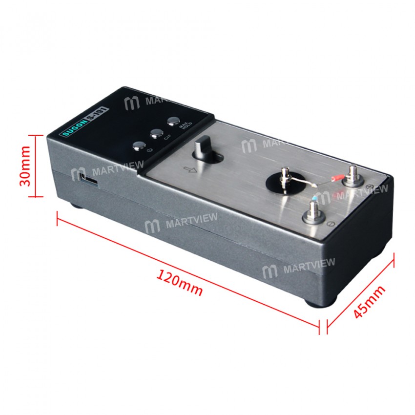 Sugon S-191 Portable LCD Soldering Iron Tip Temperature Tester with 4 PCS Lead-Free Sensors