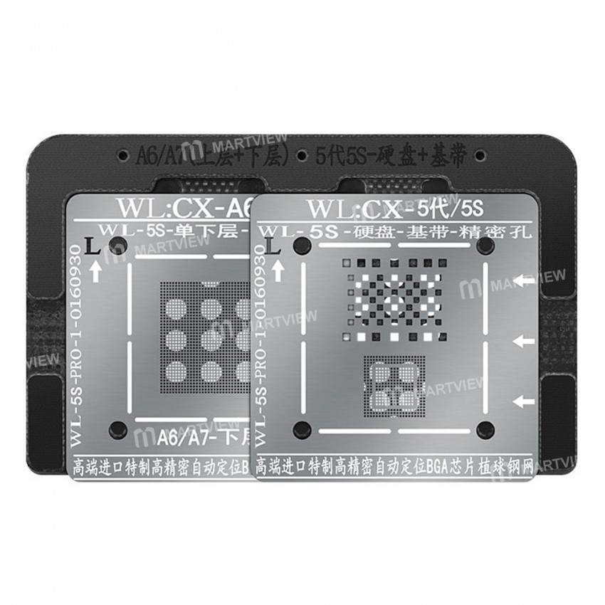 WL A6 A7 A8 A9 A10 A11 A12 CPU NAND Baseband Reballing Stencil Net Platform Positioning Plate Magnet