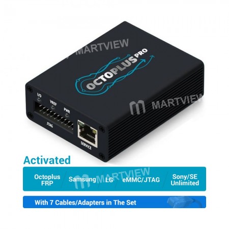 Octoplus Pro Box with 7 in 1 Cable / Adapter Set (Activated for Samsung + LG + eMMC / JTAG + FRP Too