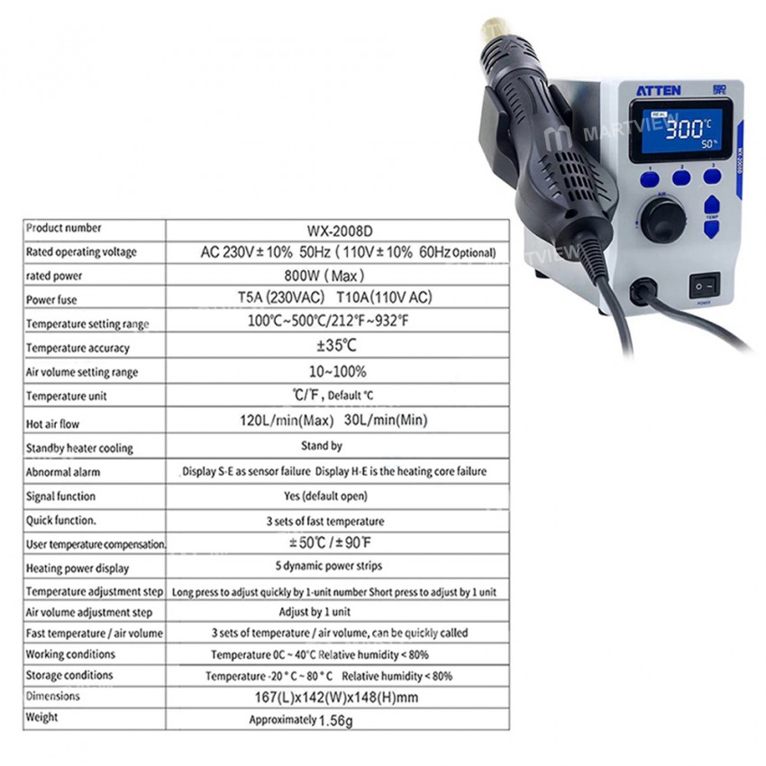 Atten WX-2008D Hot Air Soldering Station