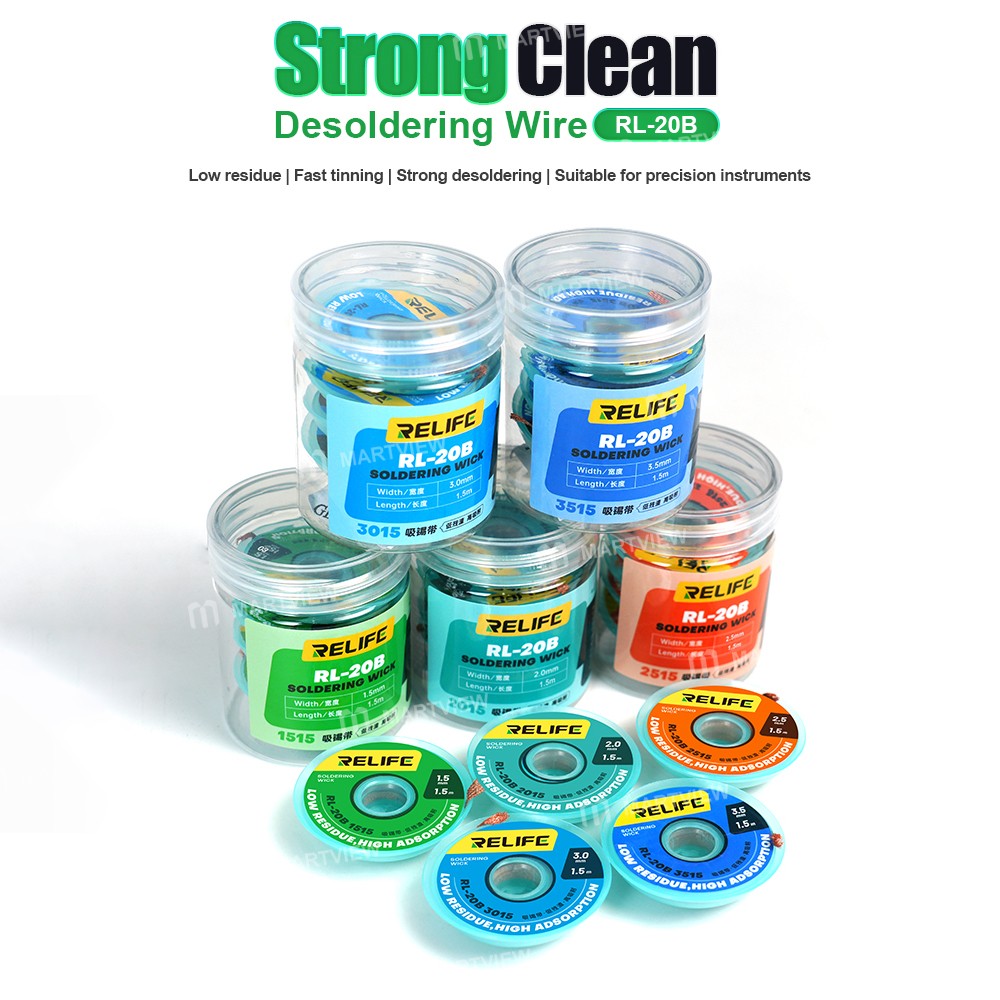 relife rl-20b-15m-low-residue-fast-cleaning-strong-desoldering-wire-8
