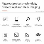 luxianzi portable-3x-6x-card-type-transparent-glass-magnifying-with-led-light-5