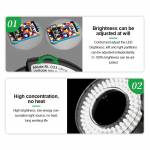 relife rl-033-ultra-105-leds-dual-zone-adjustable-brightness-microscope-ring-light-14