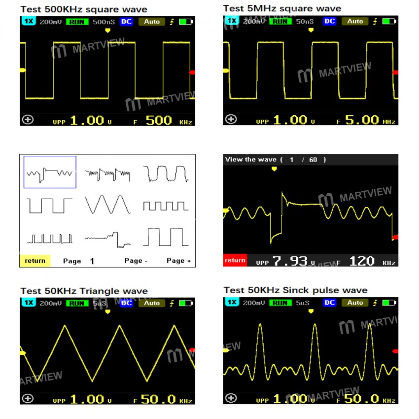 Fnirsi-5012H Portable Digital Oscilloscope 500MS / s Sampling Rate 100MHz Analog Bandwidth