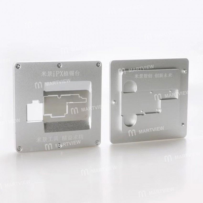 MiJing 2 in1 BGA Reballing Stencil Platform Jig Fixture Motherboard Fixure for iPhone X
