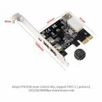 PCI-E 1X to 1394 3-port DV High-definition Video Capture Card with 2*1394A 6Pin Ports & 1*1394A 4Pin