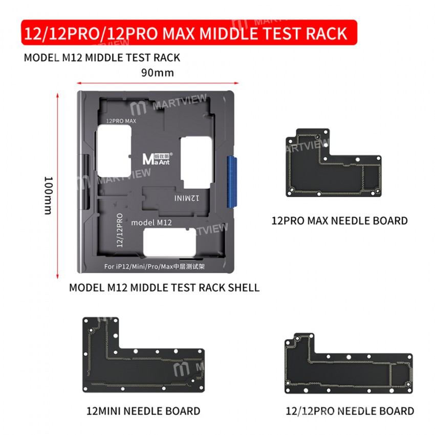 MaAnt M12 Motherboard Layering Tester Logic Board Stand Fixture Holder for iPhone 12 / 12 Pro / 12 P